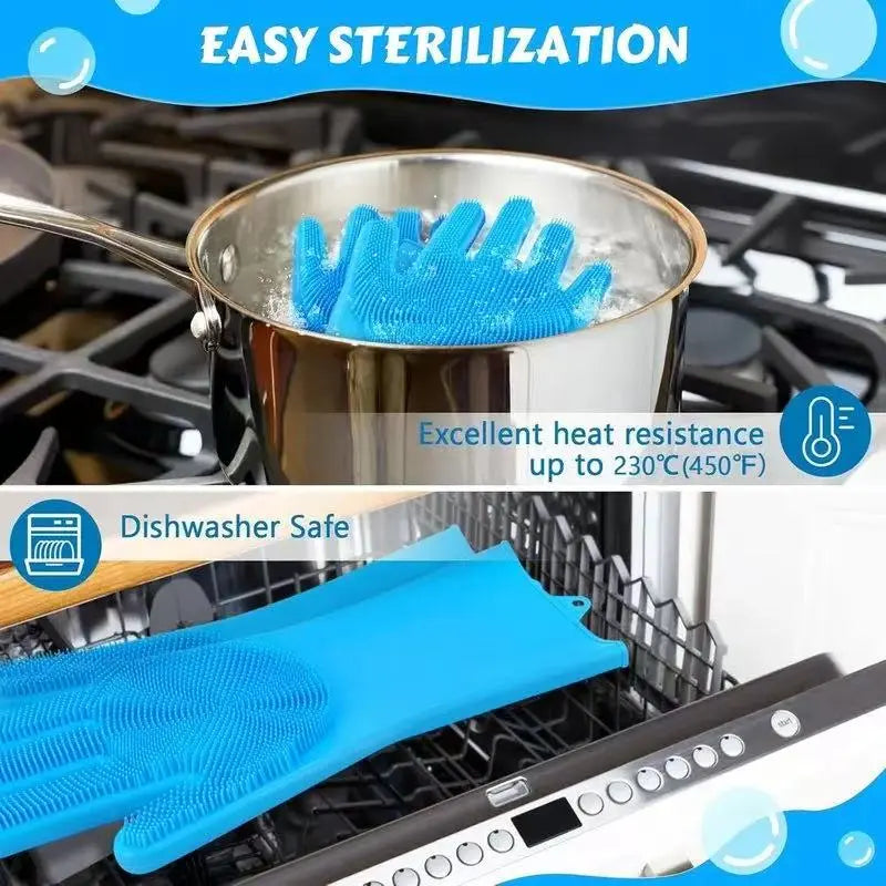 Transform Bath Time with Premium Silicone Dog Grooming Gloves - The Ultimate Multi-Functional Cleaning Tool for Pet Owners and Home Chefs!