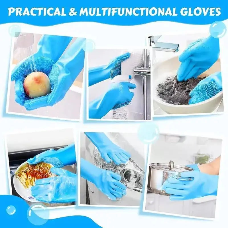 Transform Bath Time with Premium Silicone Dog Grooming Gloves - The Ultimate Multi-Functional Cleaning Tool for Pet Owners and Home Chefs!