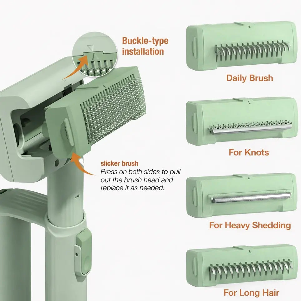 Revolutionary Cordless Pet Grooming Vacuum Brush - Effortless Hair Removal with 3 Adjustable Combs and Whisper-Quiet Suction!
