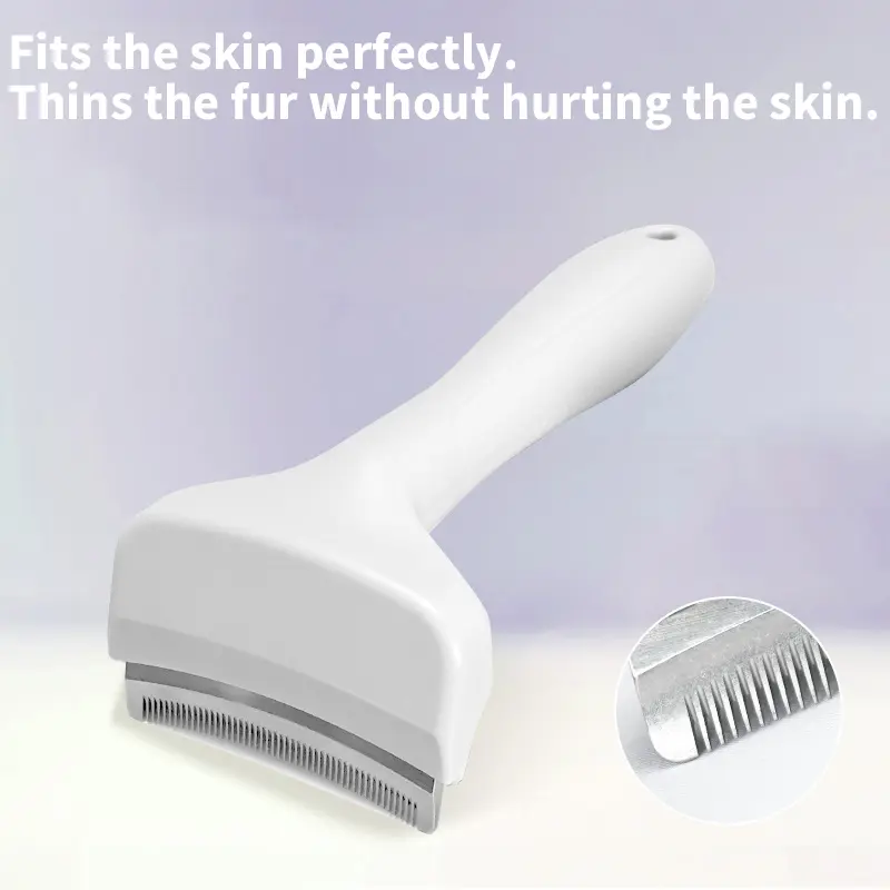 Pet Deshedding Brush for Cats & Dogs – Professional Undercoat Grooming Comb | Removes Loose Fur, Reduces Shedding & Prevents Mats | Gentle Self-Cleaning Pet Hair Remover