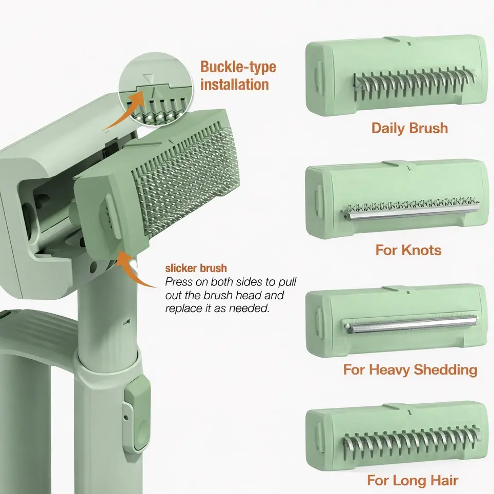 Cordless Pet Grooming Vacuum Kit for Dogs & Cats – 4-in-1 Deshedding Brush with Powerful Hair Suction | Quiet Pet Grooming Vacuum Cleaner | Removes Loose Fur, Mats & Pet Hair