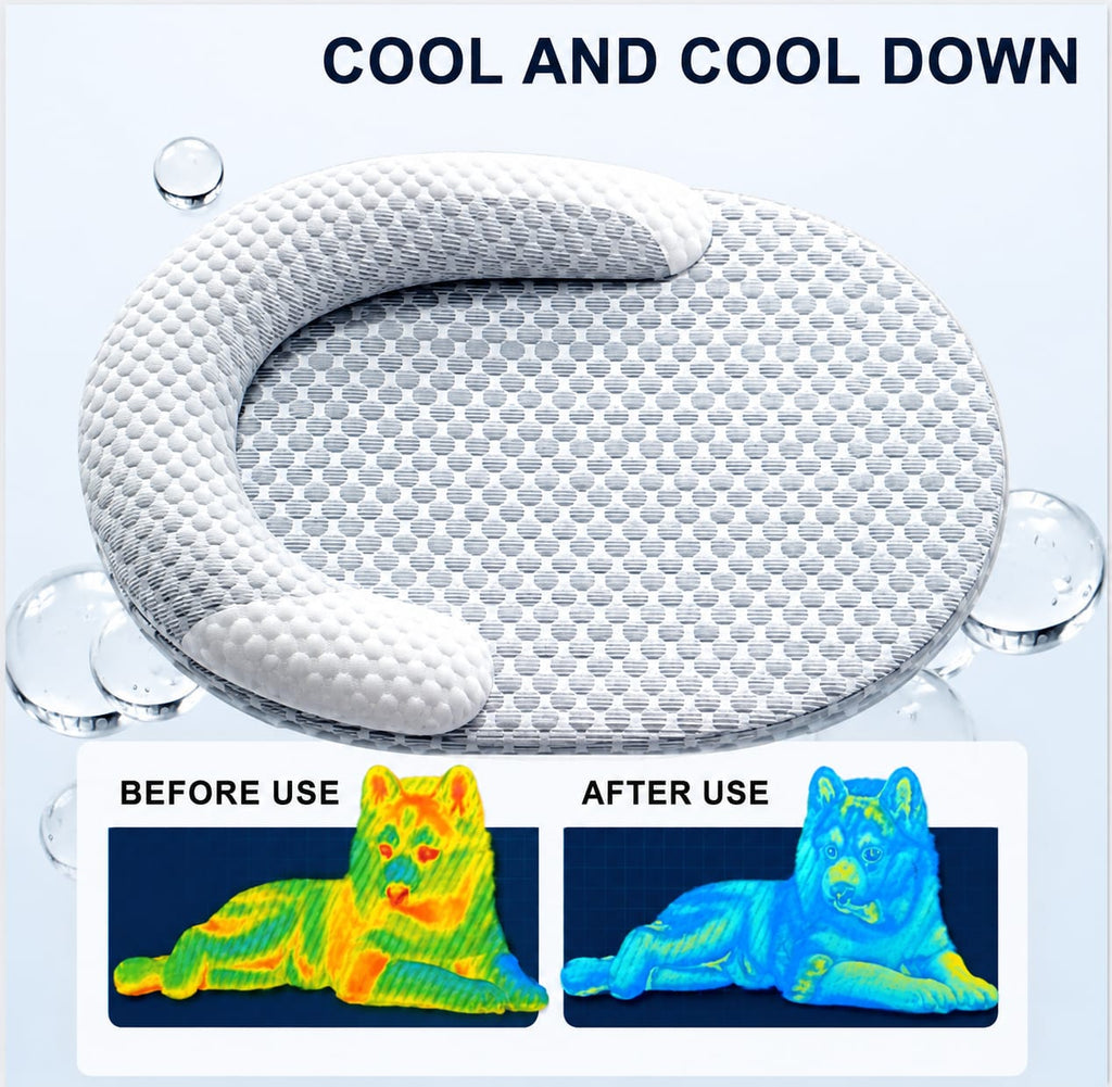 Cooling Pet Bed for Dogs & Cats | Breathable Self-Cooling Summer Mat