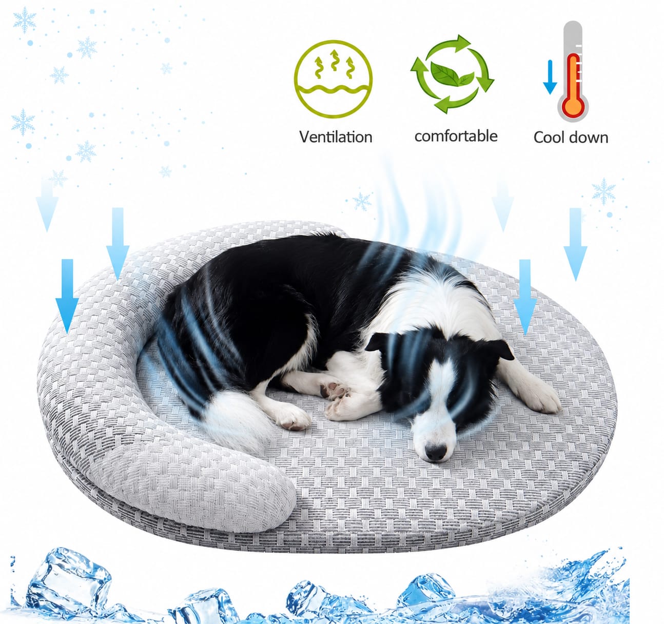Cooling Pet Bed for Dogs & Cats | Breathable Self-Cooling Summer Mat