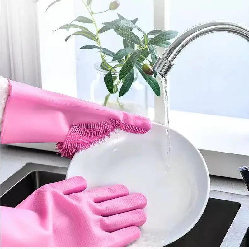 Transform Bath Time with Premium Silicone Dog Grooming Gloves - The Ultimate Multi-Functional Cleaning Tool for Pet Owners and Home Chefs!