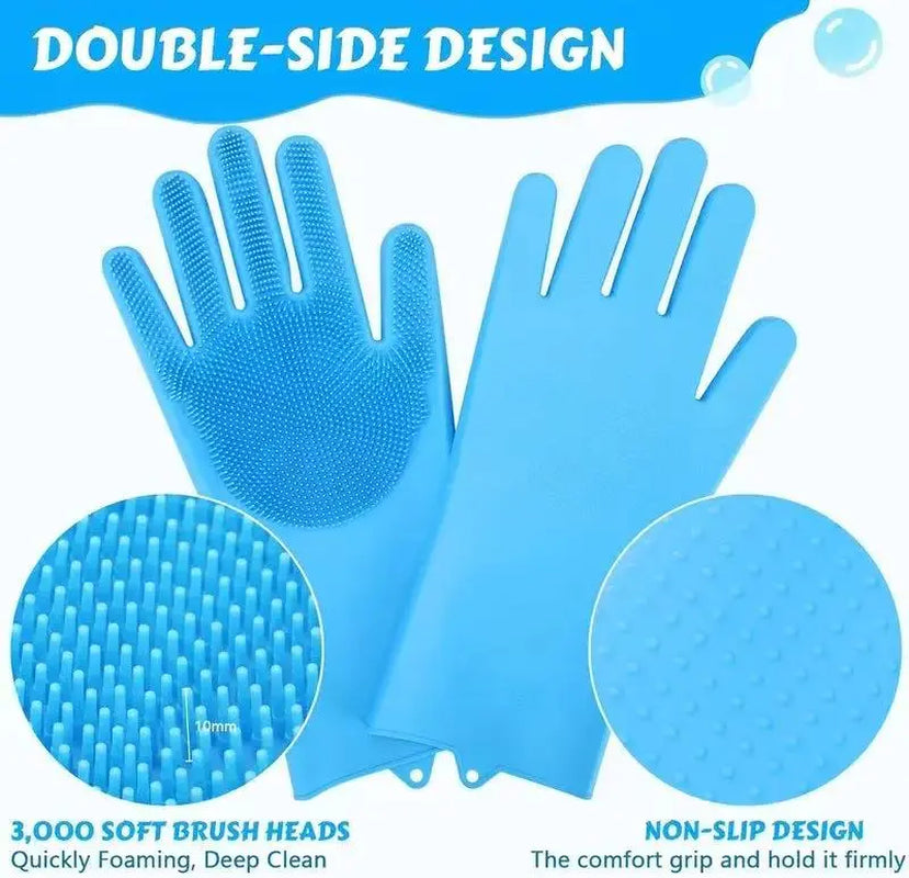 Transform Bath Time with Premium Silicone Dog Grooming Gloves - The Ultimate Multi-Functional Cleaning Tool for Pet Owners and Home Chefs!